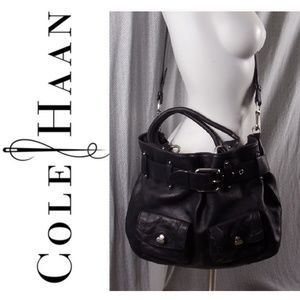 Black Cole Haan Medium Leather Tote